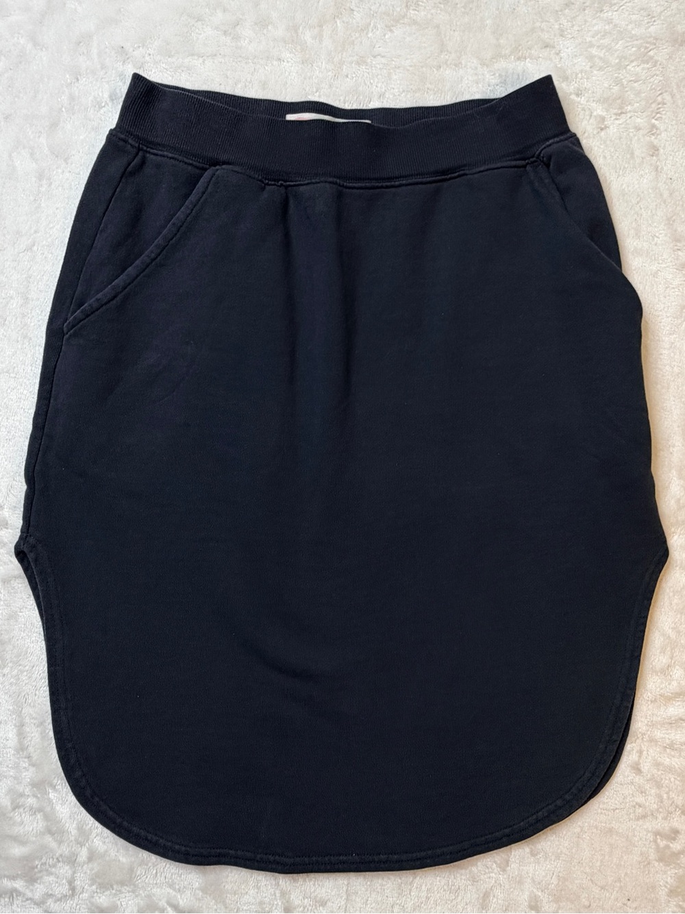 Free People Beach Black High-Low Casual cotton knit Skirt, sport, soft ,comfort